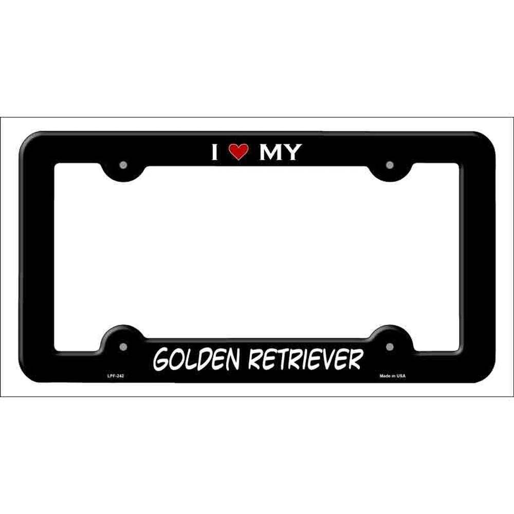 I Love My Golden Retriever Metal License Plate Frame eBay Motors:Parts & Accessories:Car & Truck Parts & Accessories:Exterior Parts & Accessories:License Plates & Frames Style Your Walls